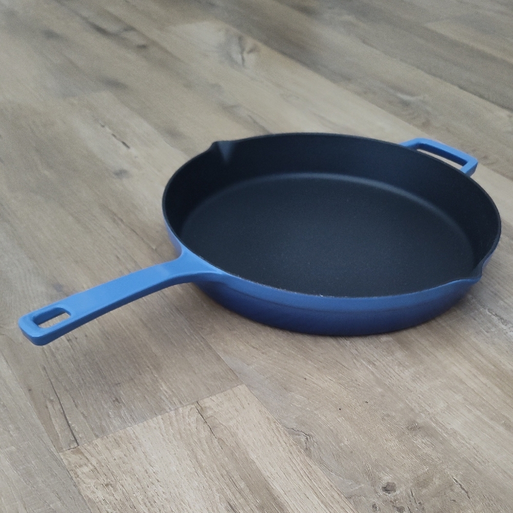 Martha Stewart Blue Cast Iron Skillet